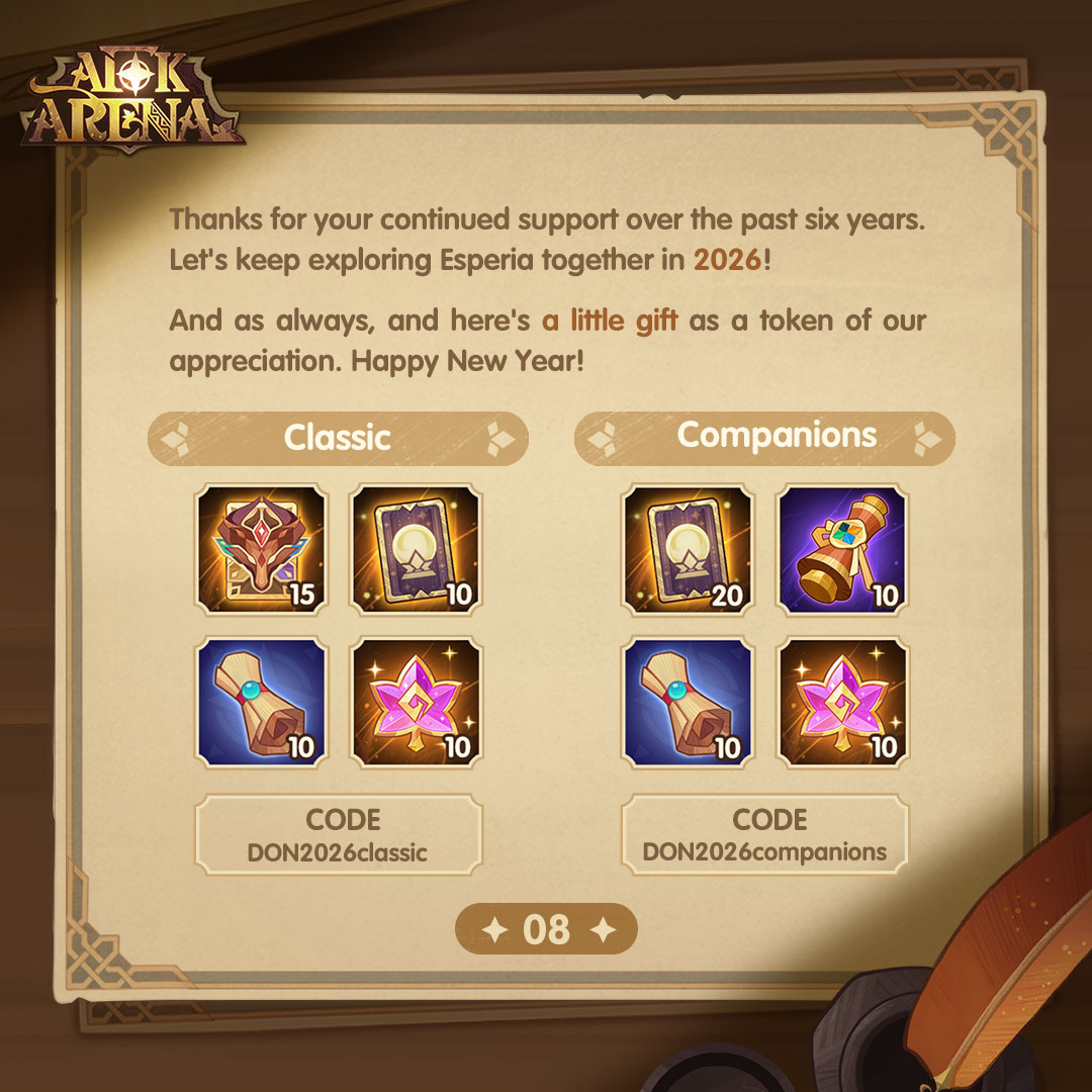AFK_Arena's tweet photo. ⏰ Redeem by Jan 31, 2026 (UTC+8). One redemption per ID. https://t.co/yzsvKOeXPN
