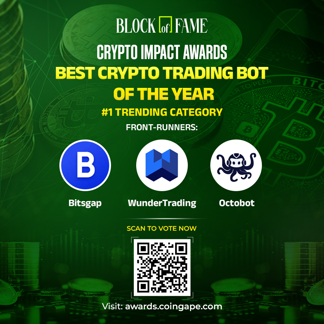 🤖 MOST TRENDING Crypto Impact Awards category The Best Crypto Trading Bot  of the Year category is officially the #1 trending category today, with  strong competition among the front-runners ⤵️ @wunder_bit, @Bitsgap