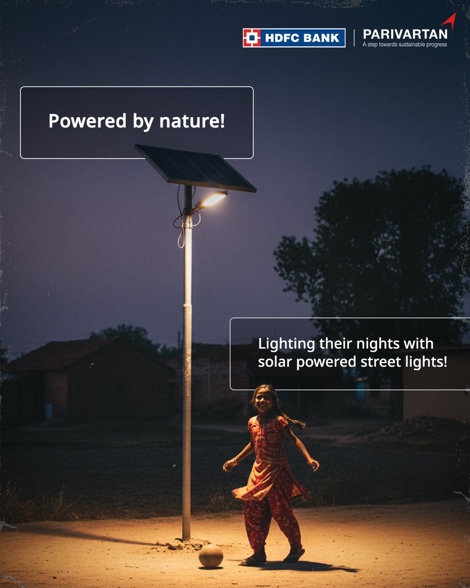 HDFCBankCSR's tweet image. Parivartan, in collaboration with several NGOs has been able to make the streets of Kerala safer by
installing over 870 solar-powered street lights in areas with poor electric connectivity. But our work
has only just begun!

#HDFCBank #Parivartan #SolarLight #SolarEnergy #NGO
