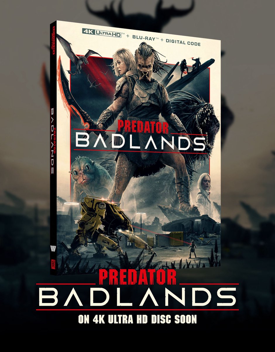 Predator Badlands 4K disc Feb 17th. Digital release is Jan 6th.

Can’t wait!