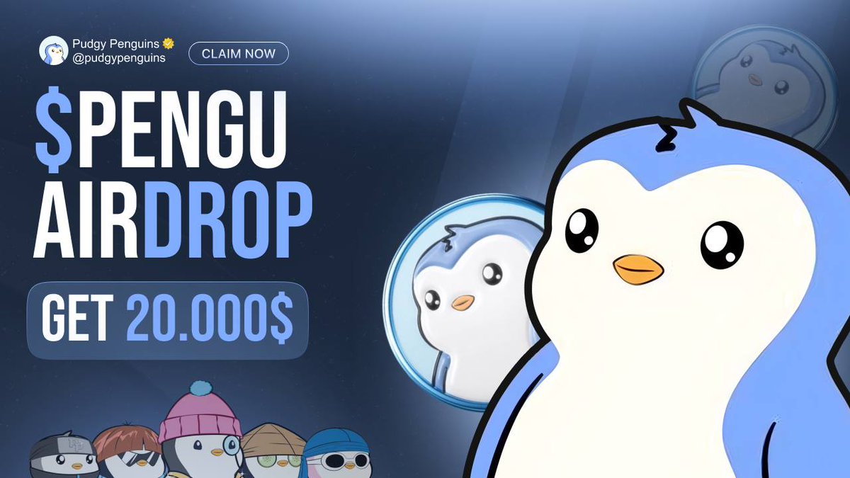 MyaBothun's tweet photo. 🚀 $PENGU Airdrop is now LIVE!

All details are available here: https://t.co/qaTv7lUhkl

To participate:
1️⃣ Connect your active wallet
2️⃣ Verify your activity
3️⃣ Claim instantly

#PENGU #Solana $SOL https://t.co/rXWktq01mk