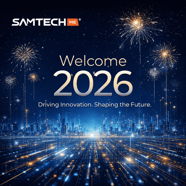 Welcoming 2026 with a commitment to innovation and progress. Here's to shaping the future, together. 🚀 
Happy New Year 🎄
#SamTech #NewYear2026 #DrivingInnovation