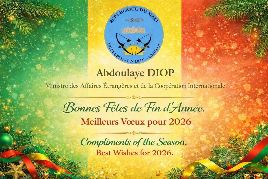 AbdoulayeDiop8's tweet photo. Bonnes Fêtes de Fin d'Année. Meilleurs Vœux pour 2026 !
———————————
Compliments of the Season. Best Wishes for 2026 ! https://t.co/zUejzdyXCo
