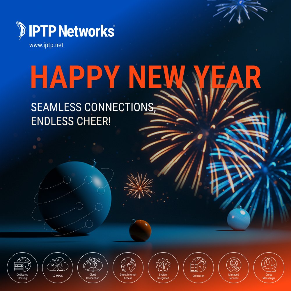 Seamless connections, endless cheers ✨🌐

Welcoming 2026 with gratitude to our clients and partners worldwide — and sincere thanks to the global #IPTPNetworks team behind every reliable connection.

Here’s to a year of stronger, more resilient #connectivity ahead 🚀