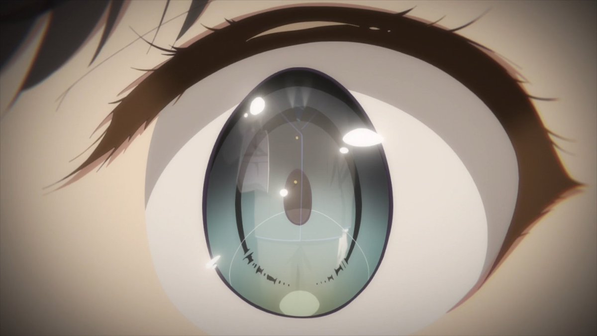 I had to wait 10 episodes but finally the anime offered what I've been waiting for since the very first frame: an eye reflection of Yuzuki Nanase 😍😍😍

#チラムネ #千歳くんはラムネ瓶のなか