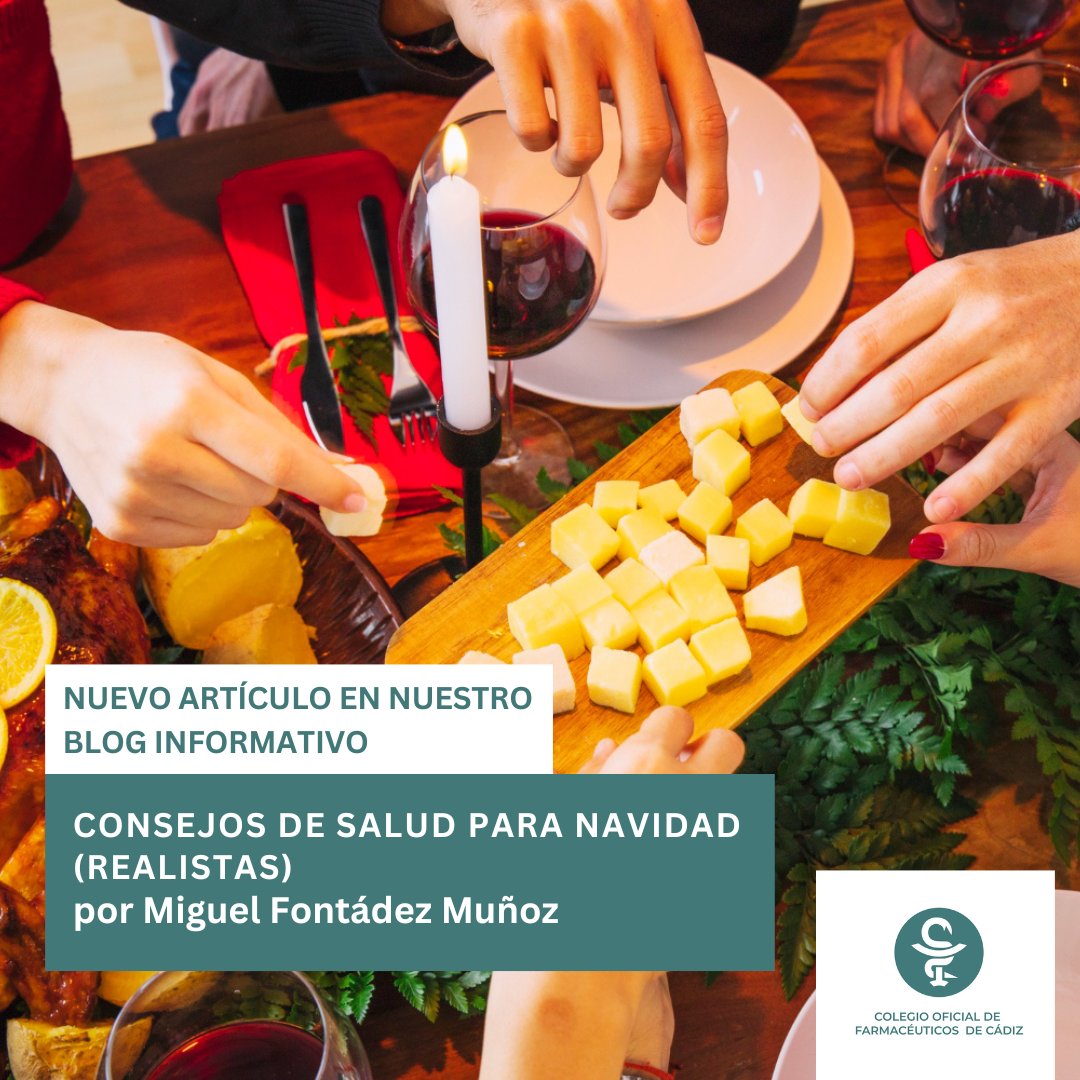 🆕 ¡NUEVO ARTICULO EN NUESTRO BLOG! Desde la #farmacia gaditana te ofrecemos diversos #consejos para cuidar tu salud en estas #navidades, pero siendo realistas, aportando consejos desde un punto de vista diferente, más cercano a la realidad. ⤵️