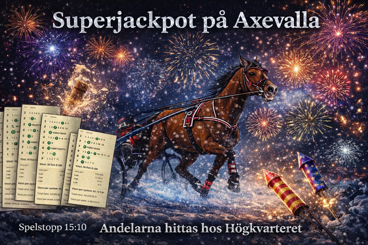 🔥IDAG SMÄLLER DET - SUPERJACKPOT PÅ V85 🔥

Andelarna hittas hos Högkvarteret och en ensam vinnare kan sopa hem hela 90 (!) miljoner. Vi vill vara med och hugga på storkovan. Häng med du också 👇

atg.se/hogkvarteret/V…
