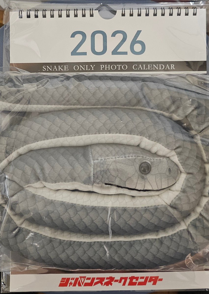 suz_mar_'s tweet photo. 来年のカレンダー。スネークセンターのはブラックマンバのぬいぐるみ付きを購入。かわいい🐍 https://t.co/NslcdJrPnD