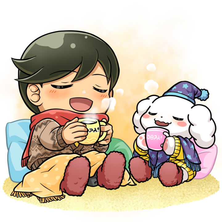 DOPA_0124's tweet image. 今年ももう終わりだね～🎵
来年もいい年になるといいな～✨

あったかい飲み物飲んでほっと一息😊
ぼくから福をおすそわけしちゃうよ🎵

RPで1名様に8,029pt🎁
〆切24時

来年の意気込みをリプライで当選確率🆙