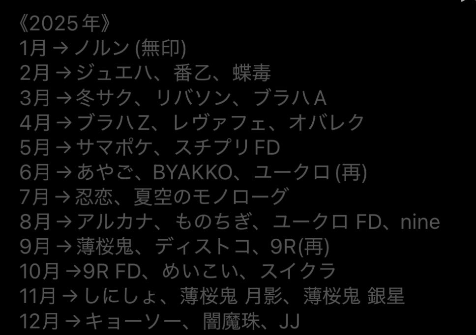 美少女ゲームや再プレイも含まれてるけど、今年プレイしたゲームはこんな感じ〜
その中でも今年フルコンした乙女ゲームは28本でした！
2025年が1番ゲーム楽しんでたかも😂
来年も楽しみまくるぞ〜🥰