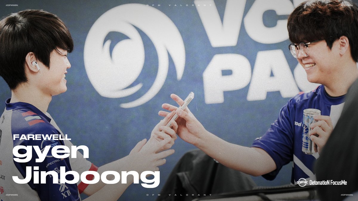DFM_VALORANT's tweet photo. 部門情報｜VALORANT部門 gyen選手との契約終了、Jinboong選手脱退のお知らせ

🔗https://t.co/LVriXSPKVQ

#DFM_VALO https://t.co/pQ5RFXm5TM