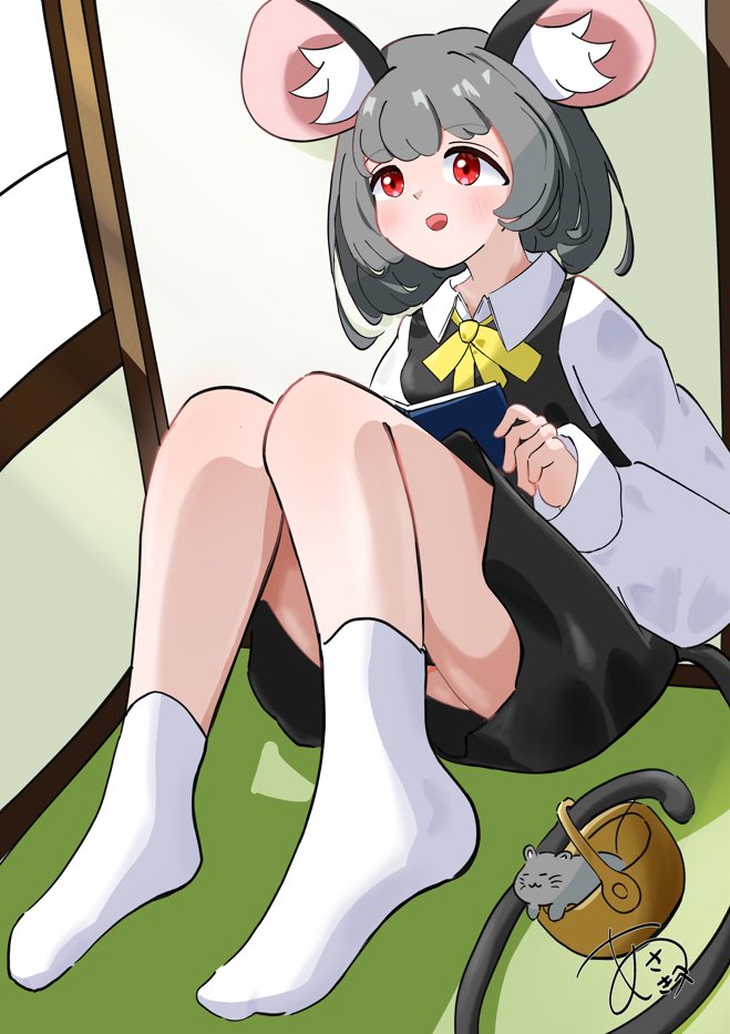 asagi_desuyo's tweet photo. 星「ナズー、帰ってきましたよ」
ナズ「ご主人！」
#ナズーリン #東方Project https://t.co/T4GdybwU9T