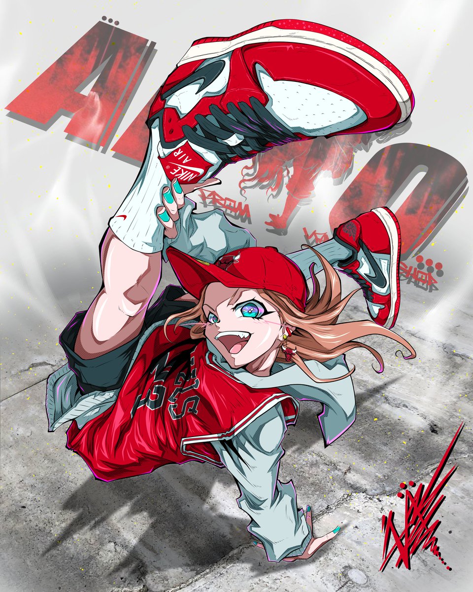 「2025年スニーカーイラスト傑作選 『NIKE/ナイキスニーカー部門』 ・Tra」|青木 伴イラストレーター☆ブレイキン漫画「THE BREAKING」作画担当のイラスト