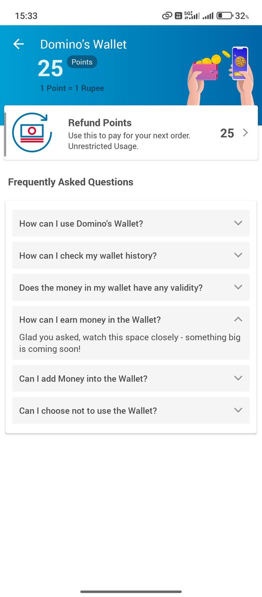 _ankit__sinha's tweet photo. @dominos @SCJudgments sent me a WhatsApp message saying that today is the last date and my ₹25 balance will expire because it’s the year end. What kind of rule is this that money expires just because the year ends? By that logic,will banks also make our money expire at year end? https://t.co/F5bqUZmowX