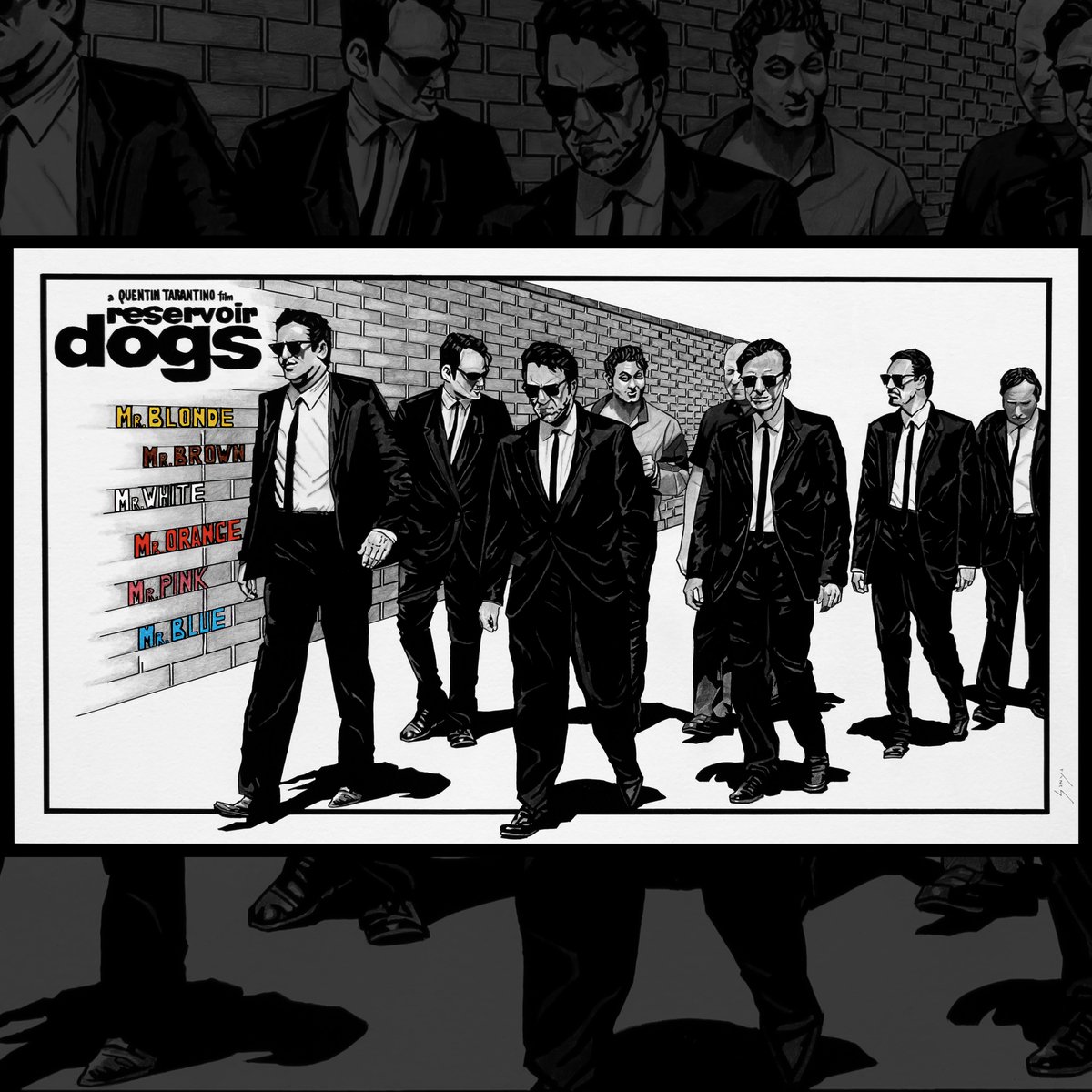 🔥Finished last work of 2025 🔥 🎬🔫RESERVOIR DOGS (1992) by Quentin  Tarantino 🎨Graphite pencil \u0026 Acrylic marker on wood 40x70cm #reservoirdogs  #quentintarantino #harveykeitel #michaelmadsen #timroth #stevebuscemi  #90smovies #fanart #traditionalart ..., image size:1200x1200
