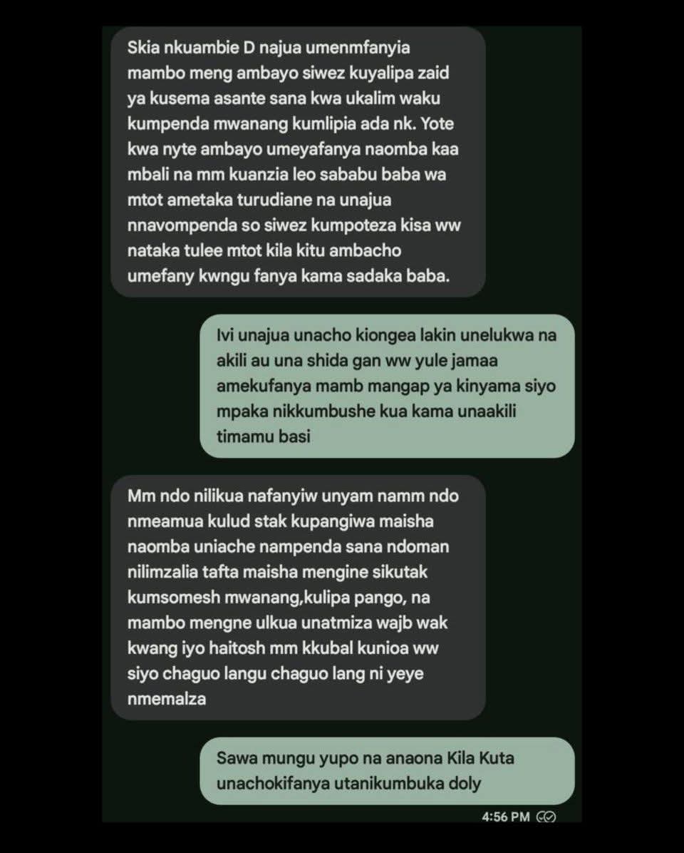 Mimi sisemi lolote zaidi nawasihi. 

Kuweni makini na SINGLE MOTHERS