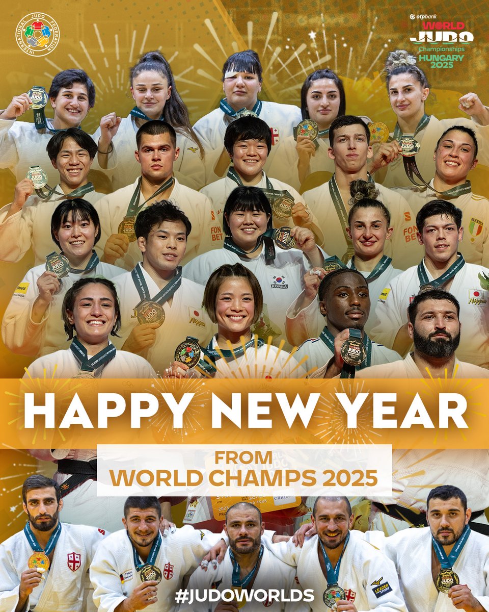 Judo's tweet photo. Happy New Year 2026, dear Judo Family! 🎉🥋

#Judo #IJF #WJT https://t.co/B0l3SHTI2Z