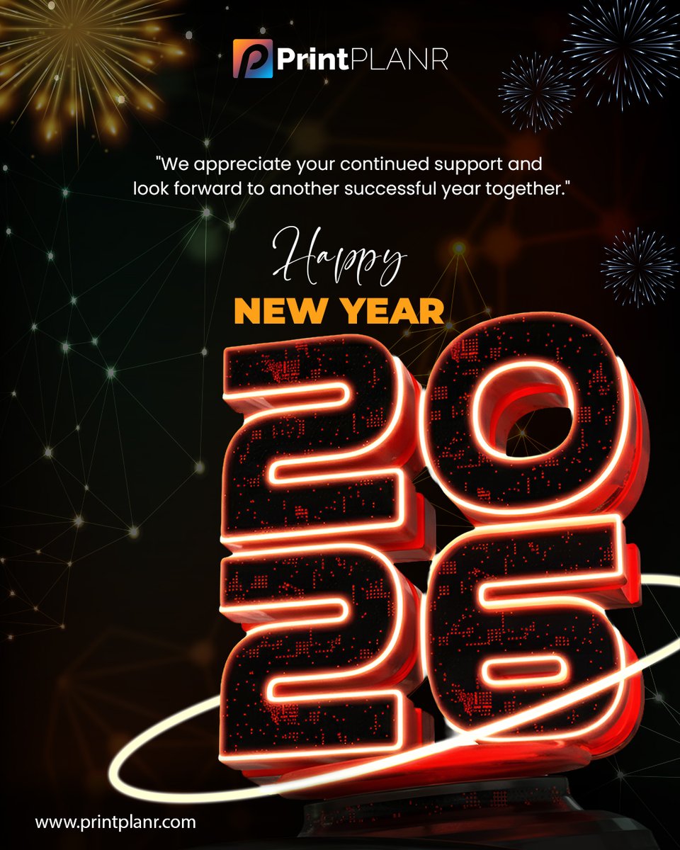 PrintPLANR's tweet photo. 2026 is the year to scale your print business! From seamless MIS to high-speed Web-to-Print, let’s make every impression count. Wishing our global print family a year of vibrant growth and flawless workflows. Happy New Year!

#PrintPLANR #PrintIndustry #NewYear2026 #HappyNewYear https://t.co/d2zEAKNOUb