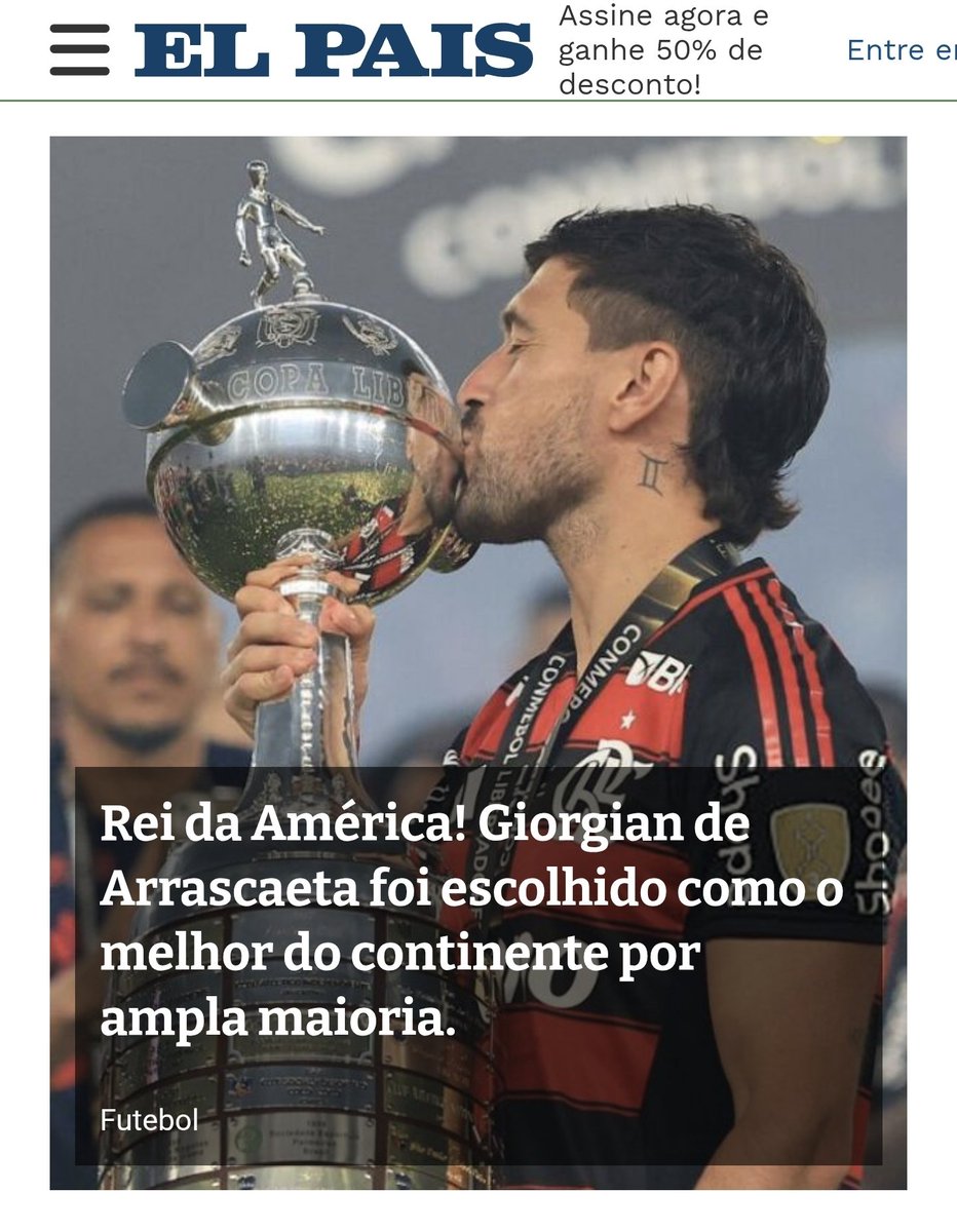 faladaniel_1's tweet photo. Arrascaeta - Rei da América 🏆
Filipe Luís - Melhor técnico 🏆

Flamengo dominando o continente! https://t.co/Ds0xapgCrw