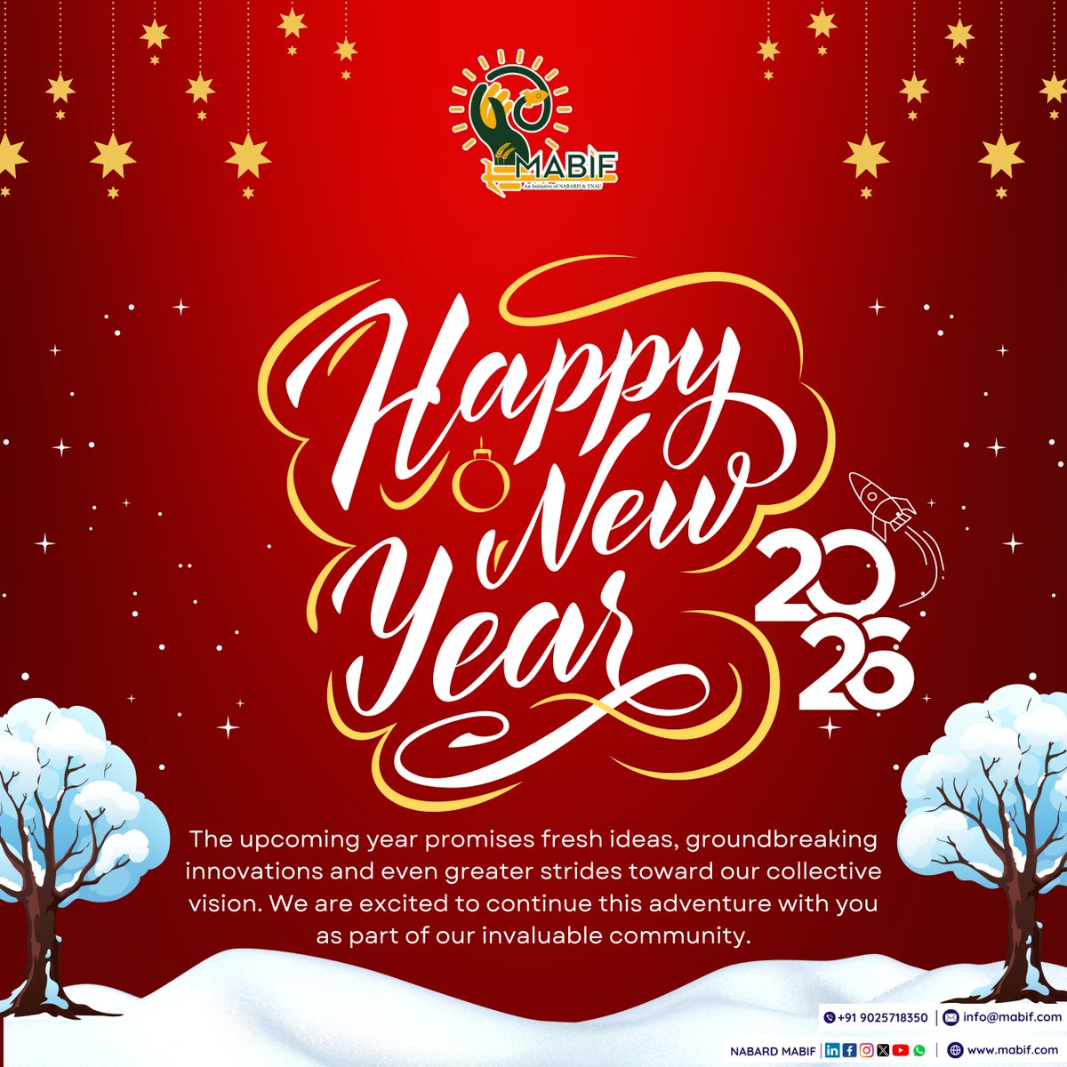 NABARD MABIF Family Wishes You a Happy New Year 2026!

Here’s to another year of collaboration, innovation and success! Thank you for being an invaluable part of our journey. ❤️