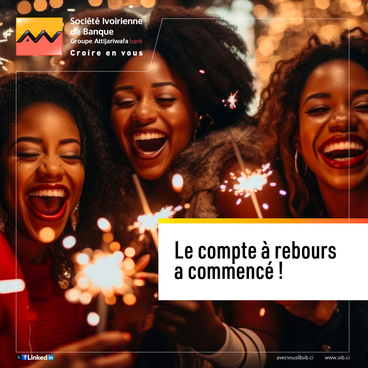 Pour célébrer la fin de l’année, nous vous souhaitons un réveillon convivial et lumineux, entourés de ceux qui comptent. 

Profitez de chaque instant avec modération et sérénité, avant d’accueillir 2026.

#SIB #SIBNET #Confiance #simple #CroireEnVous