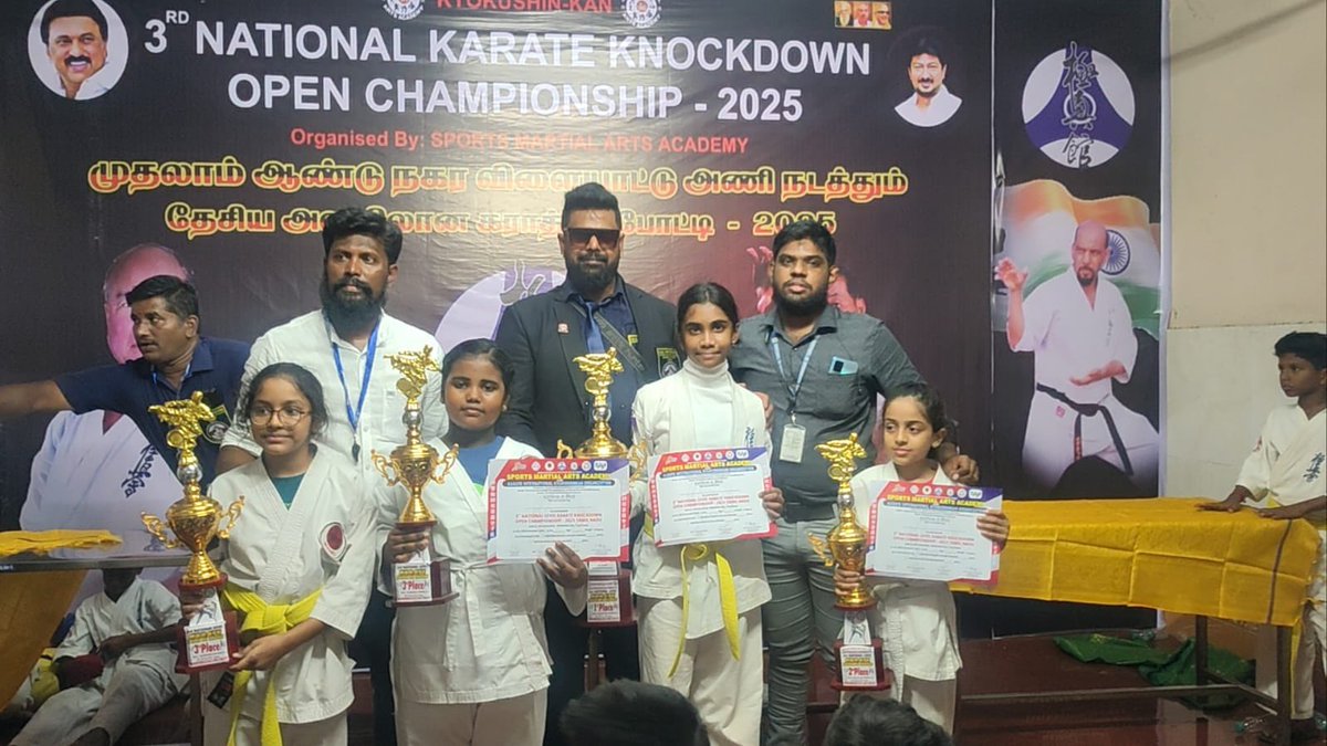 devilakshitha's tweet image. Sempei Padma Priya Babu Hatrick 3 Times All India National Kyokushin Karate Full Contact Knockdown Open Tournament Double Champion Kumite and Kata Undefeated and Undisputed Champion 🏆🏆 🏆🏆🏆🏆👊🏻🥋🇮🇳🫡💞💞🫡😘😘😘💥💥💥💐💐💐 So Proud Of You My Little Bravo ❤️❤️❤️