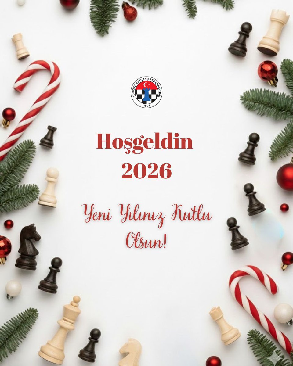 Yeni Yıla Güçlü Hamlelerle

Yeni yılın, satranç camiamıza başarı, sağlık ve güzel günler getirmesini diliyoruz.

Zekânın, emeğin ve azmin kazandığı bir yıl olsun.
 2026 kutlu olsun!