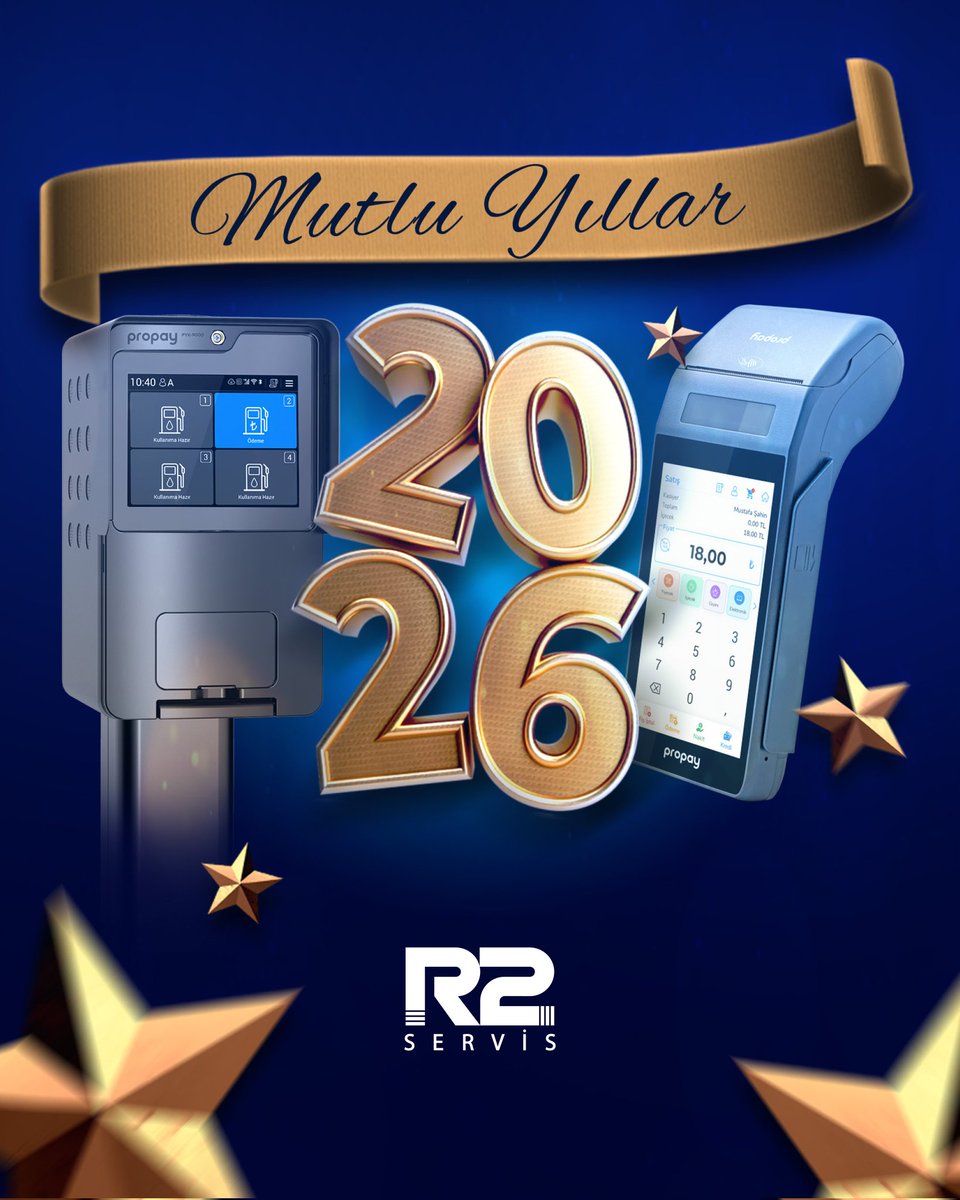 R2Servis's tweet image. Yeni yılınızı en içten dileklerimizle kutlar, 2026 yılının size, tüm sevdiklerinize ve ülkemize sağlık, mutluluk ve başarı getirmesini dileriz.
Mutlu Yıllar!

#propay #2026 #r2servis