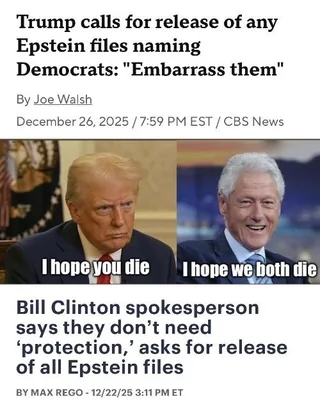 I love the fact that MAGA immediately stopped sharing Bill Clinton / Epstein memes and content the SECOND he said "OK bitches, release ALL the files"