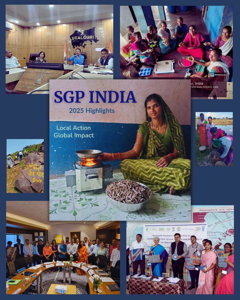 sgp_op7_india's tweet photo. 2025: A year of steady growth and impact!
The GEF Small Grants Programme OP 7 (SGP) India is proud to share the Year Ender highlights.

https://t.co/zHaKENFdiK

As we move into the year 2026, the focus remains on gender inclusiveness and green models that are scalable.

@teriin https://t.co/Cy1czsPdPR