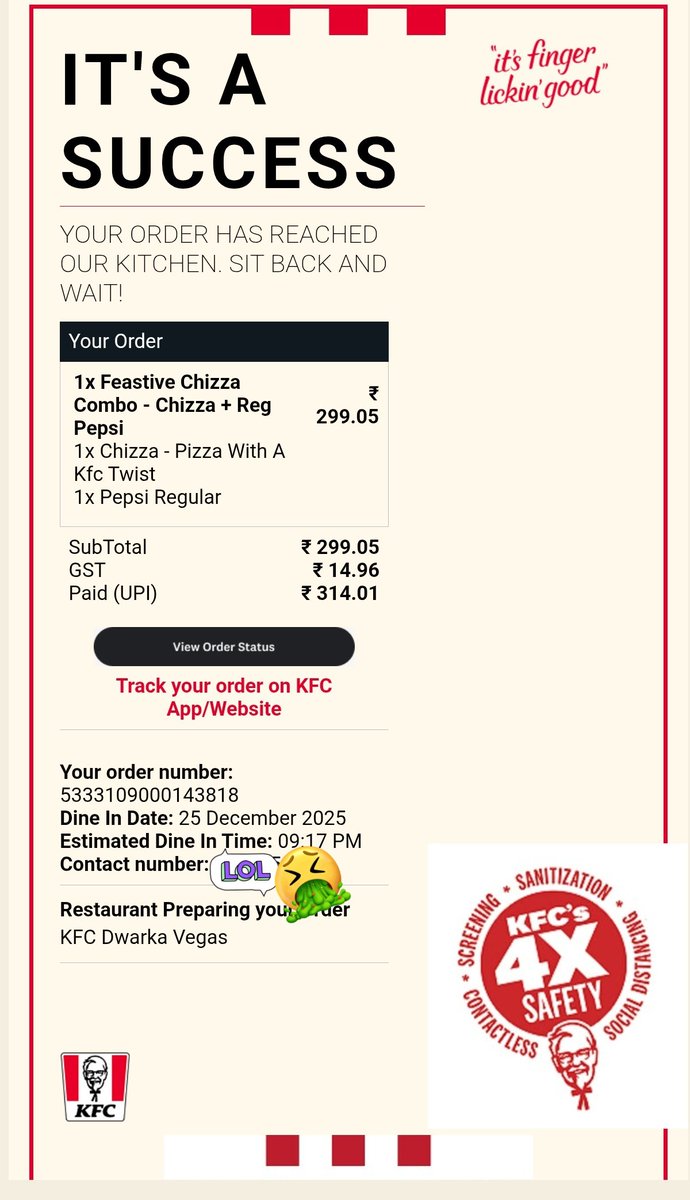 itsaakashkumar's tweet photo. It's been more than 5 days but I didn't get any call or any response from the team regarding the complaint @KFC_India @kfc #kfc https://t.co/jwmLxbNvRF