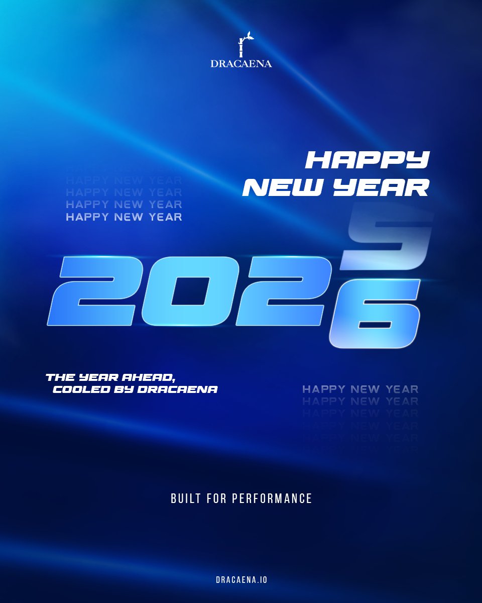 dracaena_tech's tweet photo. 🎆HAPPY NEW YEAR 2026!

To every builder and PC enthusiast - thank you for trusting Dracaena in your builds.

Wishing you a year of stable performance, clean builds, and reliable cooling.

🥂 Here’s to a new year of cleaner loops and cooler performance. 

#HappyNewYear2026 #Dracaena