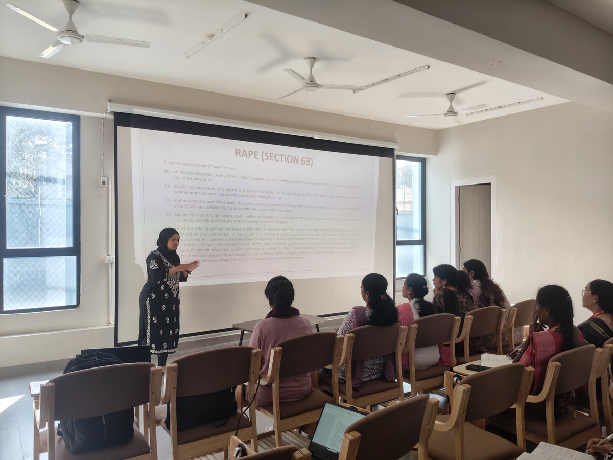 DhwaniLegal's tweet photo. UPDATE!!
On the 17th of December, 2025 Dhwani Legal trust conducted an Awareness Session on Offences Against Women under the Bhartiya Nyaya Sanhita (BNS) organised by PARIHAR at the PARIHAR Command Centre for its counselors.
#dhwanilegaltrust #parihar #blrcitypolice #bns https://t.co/kMYvYluSOQ