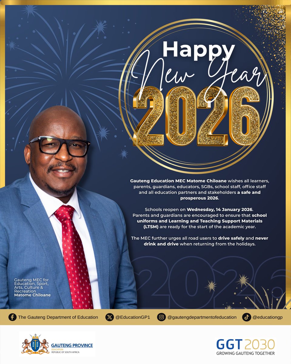 Gauteng Department of Education tweet media