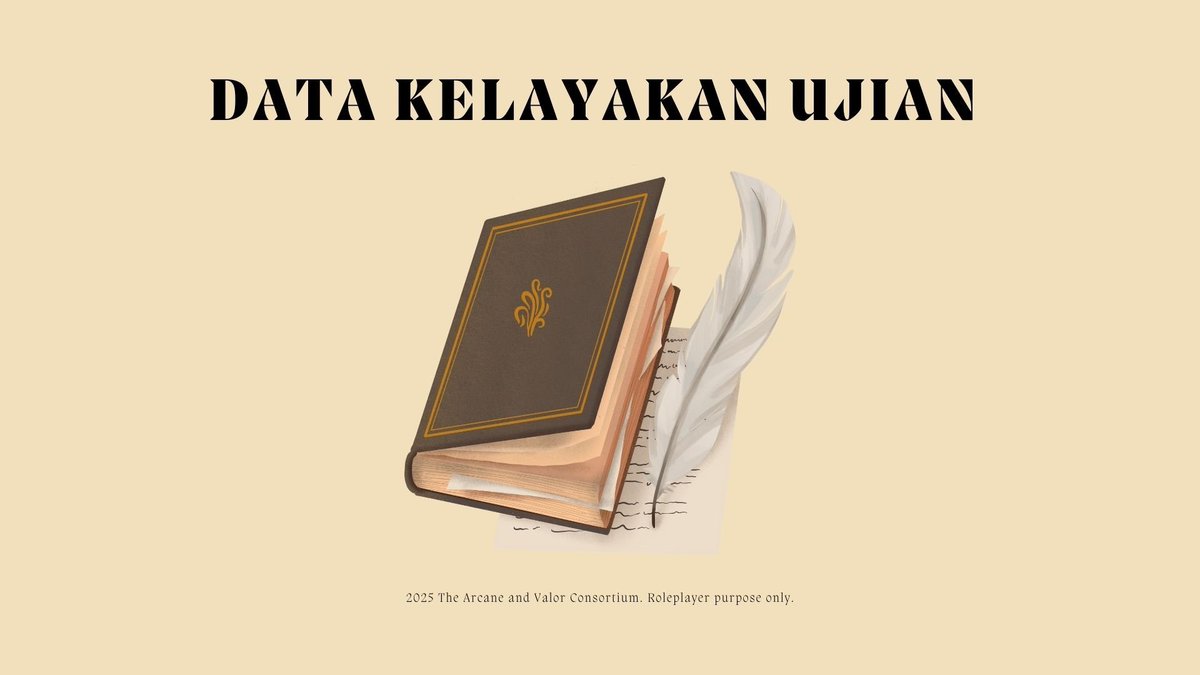DSA_Consortium's tweet image. ⠀⠀⠀⠀ 
DATA KELAYAKAN UJIAN
PERIODE: DESEMBER 2025.
—

🔗: bit.ly/UJIAN-DES25

cc. @derEhrenadler @The_Dracheseith @DerKatzenaugen
⠀⠀ ⠀⠀