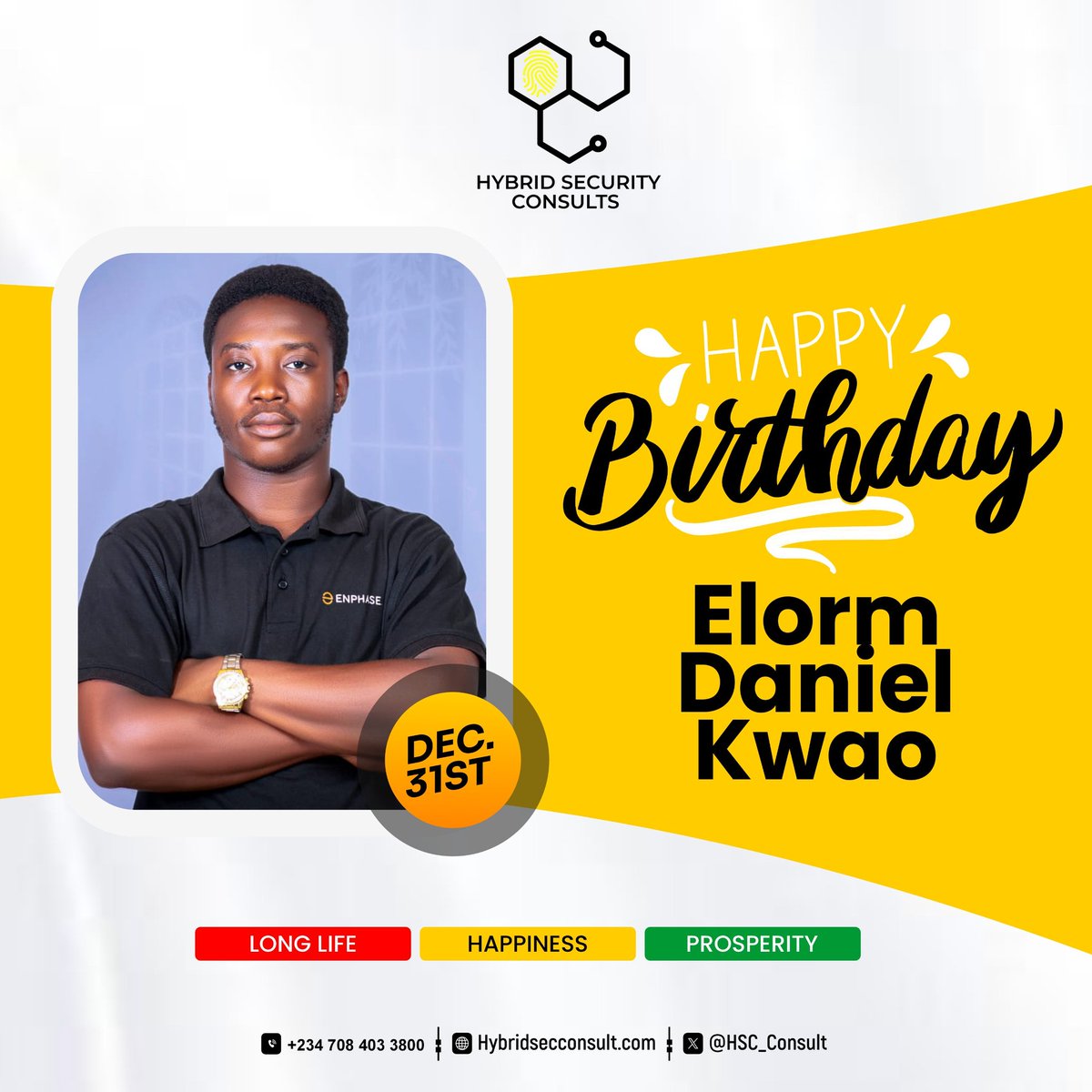 HSC_Consult's tweet photo. Happy birthday to our adviser and digital forensic boss 🎉🕵️‍♂️
Wishing you strength, wisdom, and even greater wins in the year ahead. May God keep elevating you to new heights. Thanks for always having our backs and leading with impact.
From all of us on the team — @elormkdaniel https://t.co/gln1zmzsQG