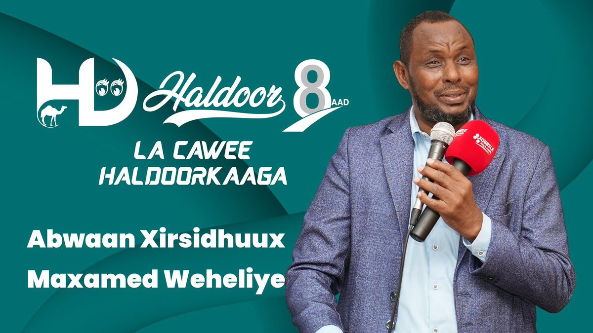 Fgaashaan's tweet photo. Haldoorkii 8aad ee Barnaamijka haldoor maamusay wuxuu noqday Abwaan Xirsidhuux Maxamed Weheliye.

Hambalyo abwaane waad mudnayd. 

#haldoor8aad https://t.co/XkeoKDCvBT