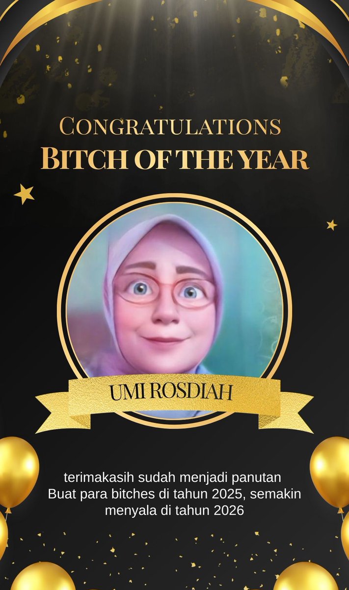 gina_vivu's tweet image. Umi dapet penghargaan bitch of the year, terimakasih buat semua yang dukung umi semoga di 2026 kita makin sukses ♥️, amin ya Allah