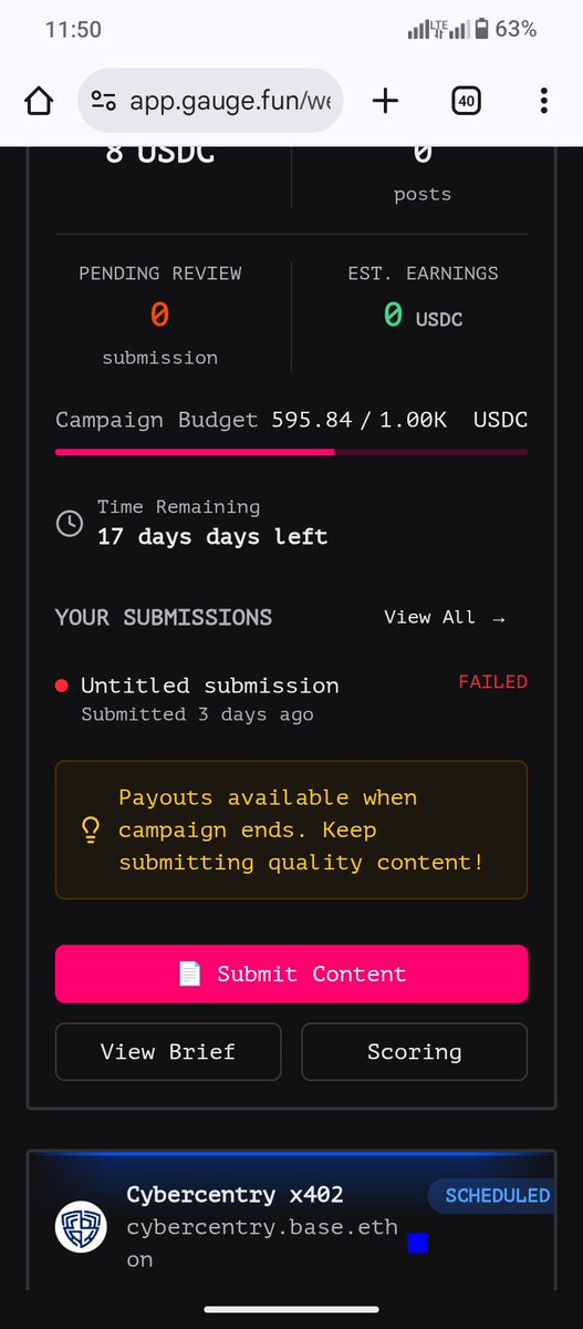 Basidcreate's tweet image. Security is infrastructure, not an afterthought.
Cybercnetry x402 focuses on proactive on-chain security — detecting threats early and protecting smart contracts before damage happens.
Web3 needs defense that scales with growth. 🔐
Powered by @gauge_e1