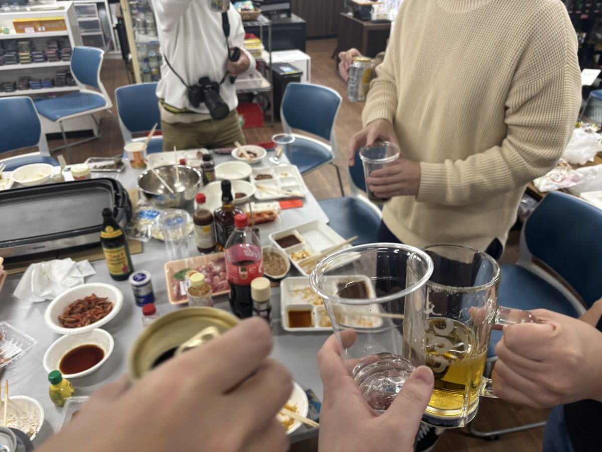 a_distant's tweet image. 挨拶と乾杯🍻して来ました！！
明日から仕事です