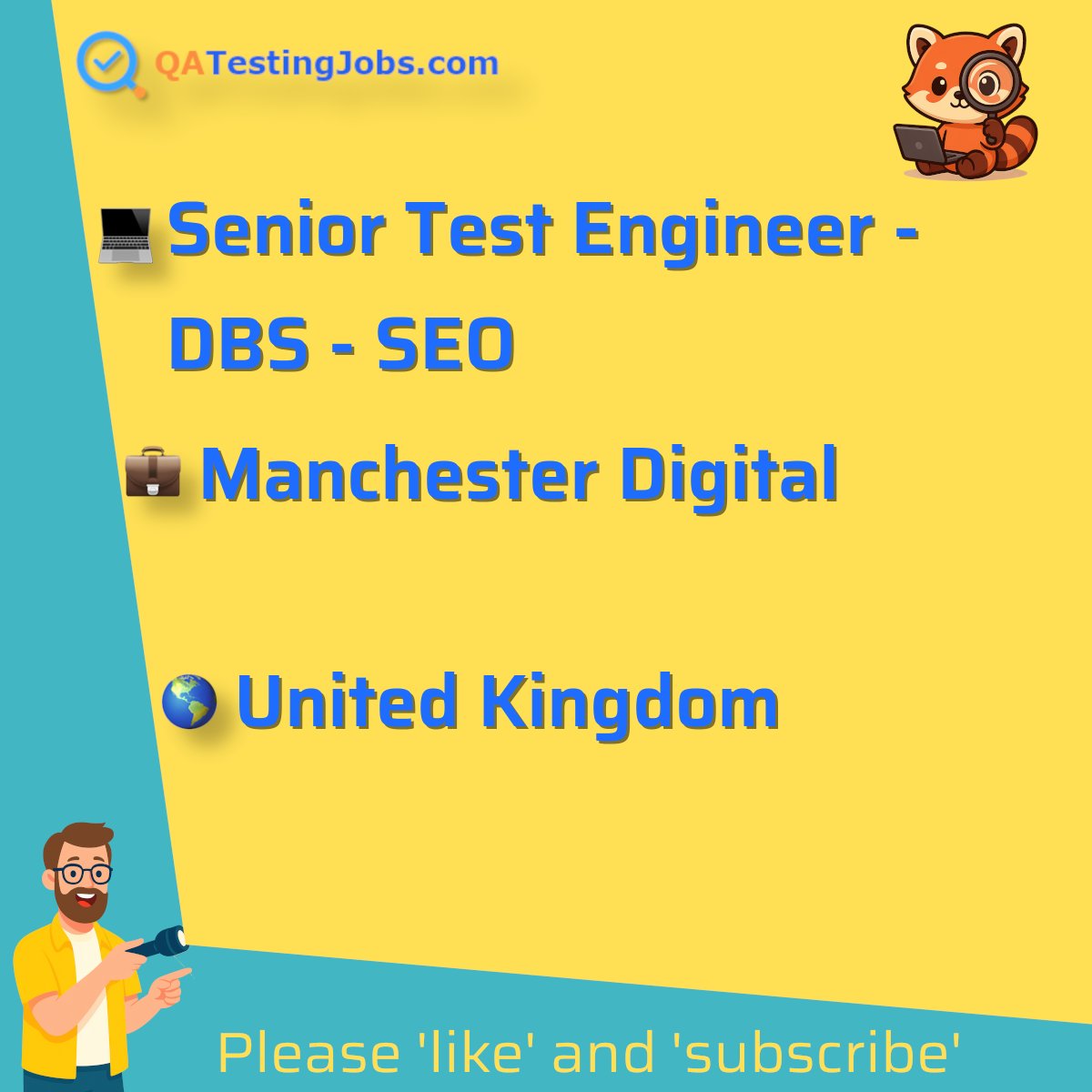 QATestingJobs's tweet photo. Title: Senior Test Engineer - DBS - SEO
Company: Manchester Digital
Country: United Kingdom
City: Manchester
Employment Type: full-time
Location: hybrid
Remote/Onsite: hybrid
Visa Support: 
Link: https://t.co/asyIR7GKK8
#accessibilitytesting #agile #apiperformancetesting #automationtesting #coaching #continuousimprovement #git #incidentmanagement #mentoring #microservices #multilocation #rest #scrum #selenium #stakeholderengagement #testcasedesign #teststrategy #softwaretesting #jobs #qualityassurance #software #testing #tester #testlead #automation #test #engineer #ai #selenium #playwright