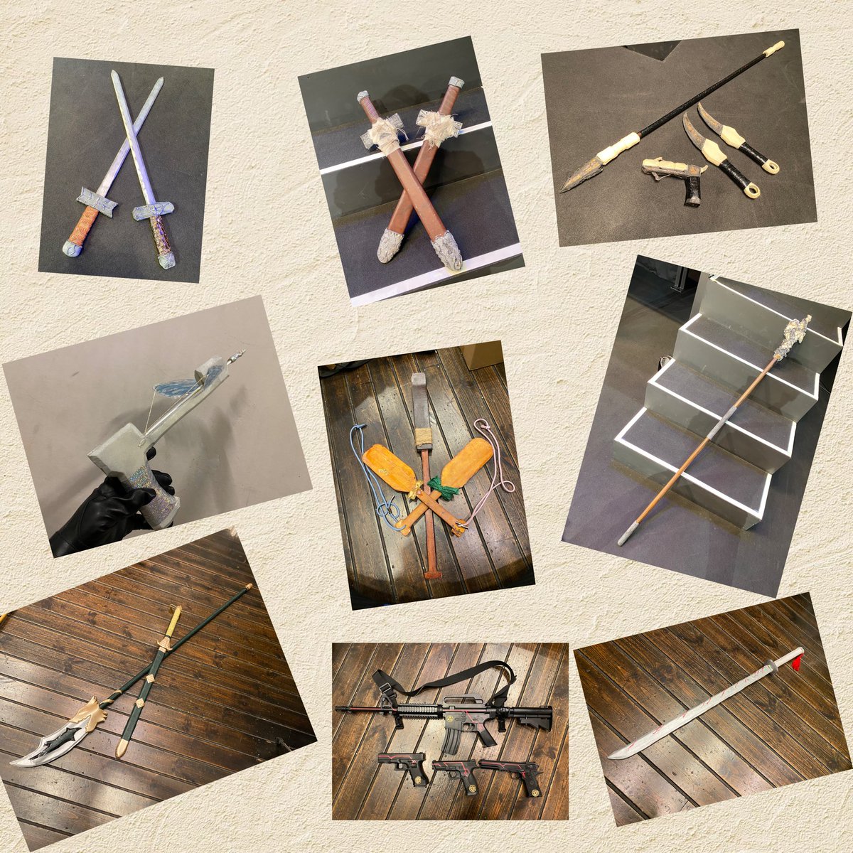 今年は武器製作で7作品も関わらせて頂きました✨ 製作&加工を合わせて