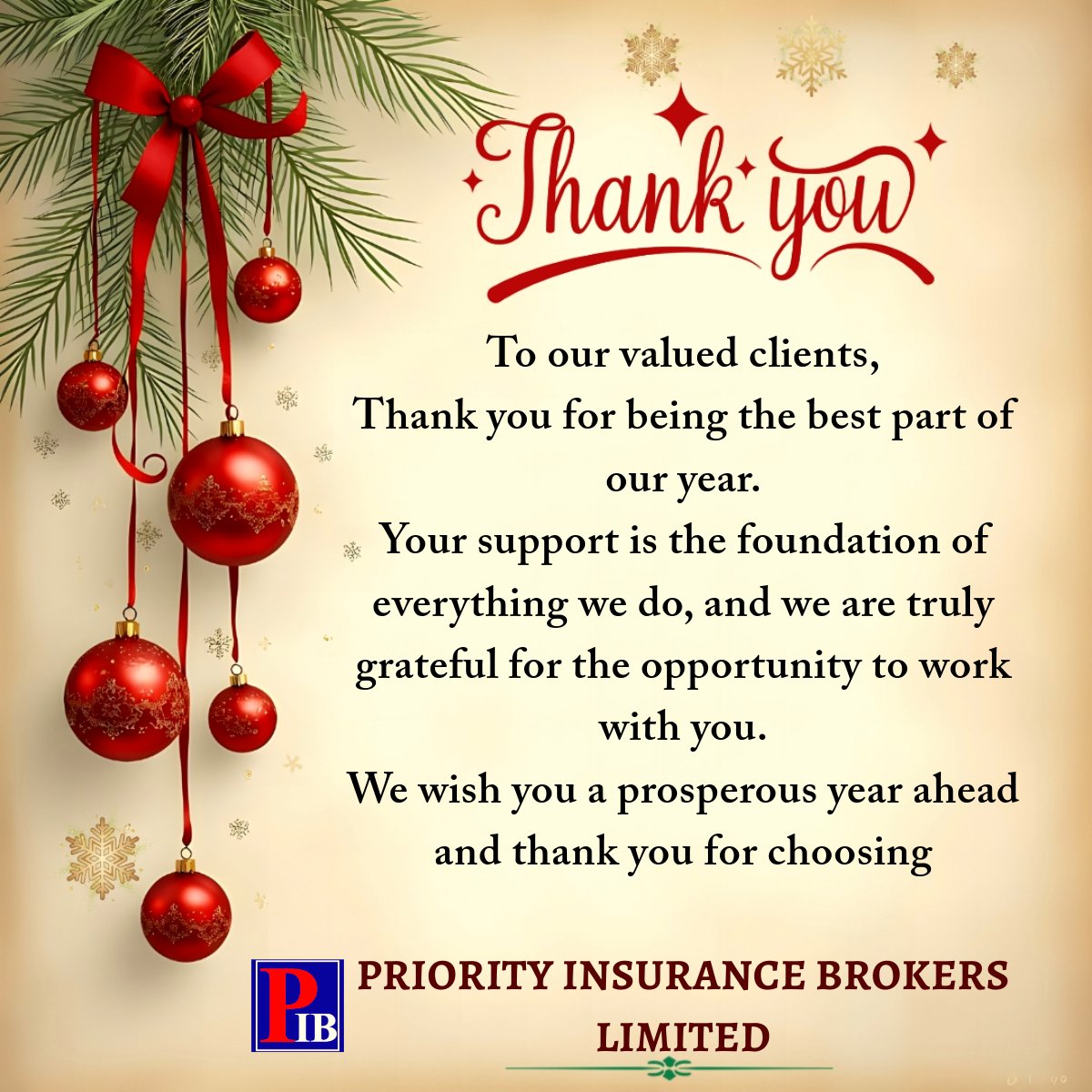 pibltd's tweet photo. As we reflect on the past year, we realize that our success is built on the trust you place in us. Thank you for a wonderful year of partnership. https://t.co/lreapgWL3P
