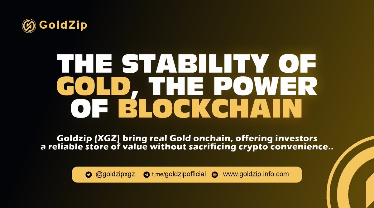 #GoldZip #XGZ turns physical gold into digital power!

1:1 LBMA‑grade gold backing

Issued by a 115 yr old HK Gold Exchange arm

Audited by listed gold companies.

Own pure gold on the blockchain on <a href="/CoinstoreExc/">Coinstore</a>

🔎goldzip.info
Join:h5.coinstore.vip/h5/signup?invi

#Coinstore