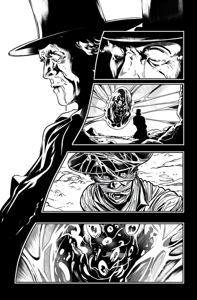 Danielofmaine's tweet photo. COSMIC HORROR.
#Pantha #4! page 13
 published by Dynamite 
(e) Matt Idelson
(w) @TomSniegoski &amp; Jeannine Thomas
(a) me https://t.co/Vb59Uq79j4