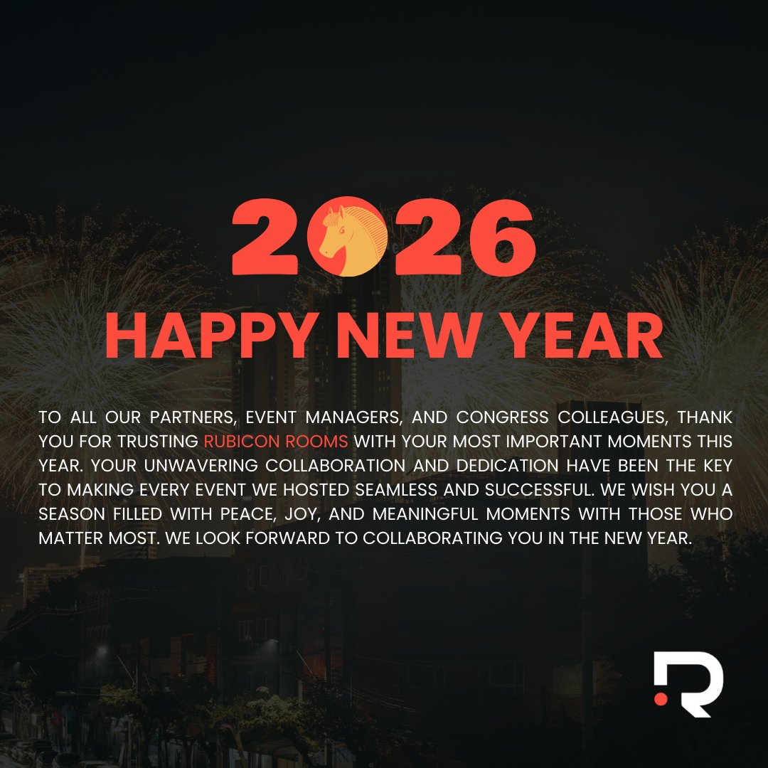 rubicon_digital's tweet photo. Cheers to a brilliant year! 🥂

Thank you to everyone who chose Rubicon Rooms to host their most important moments in 2025. Your collaboration is the heartbeat of our success.

We can’t wait to see what 2026 brings! ✨

#HappyNewYear #RubiconRooms #EventManagement #2026Goals https://t.co/vYjx4vp84c