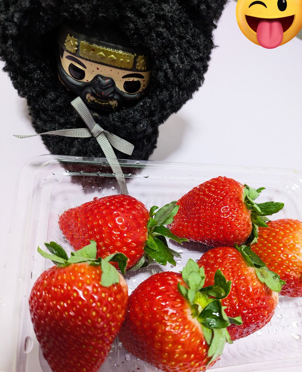 でっかいいちごとジンチャン🥰🥰