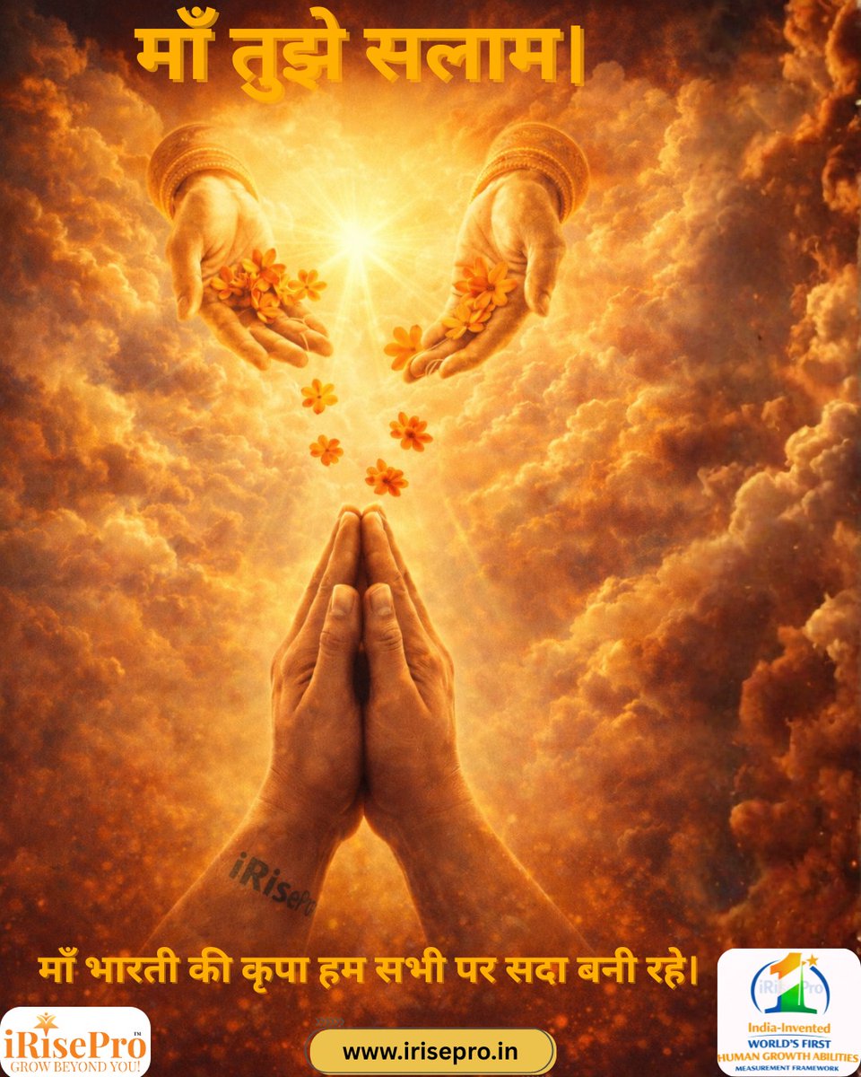 iRisePro's tweet photo. Maa Tujhe Salaam 🙏
In her blessings lies our strength.
In her spirit lies our purpose.

🇮🇳 Jai Maa Bharati
#MaaBharati #Gratitude #India #iRisePro 

@KMManjunat32564 https://t.co/lcwPio9Pl1