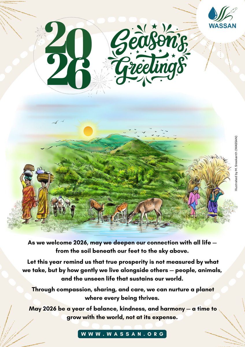 WASSANIndia's tweet photo. ✨ Hello 2026! ✨

With a new year comes renewed commitment to inclusive growth, climate resilience, and community-driven change.

Thank you to our partners, teams, and communities for walking alongside us.

Here’s to a year of collective action and meaningful impact. https://t.co/FCRhMudblW