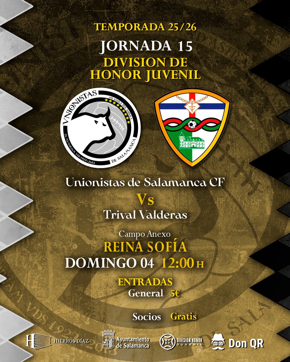 ⚽ 𝗛𝗢𝗥𝗔𝗥𝗜𝗢 𝗖𝗢𝗡𝗙𝗜𝗥𝗠𝗔𝗗𝗢 | Este domingo, décimo quinta jornada para el Juvenil A. 

🆚 <a href="/trivalvalderas/">C.F TrivalValderas Alcorcón</a>
📅 Domingo 4 de Enero 
🕦 12.00 horas
🏟️ Anexo Reina Sofía 

¡Os esperamos! 

#ConstruyendoUSCF🏗️